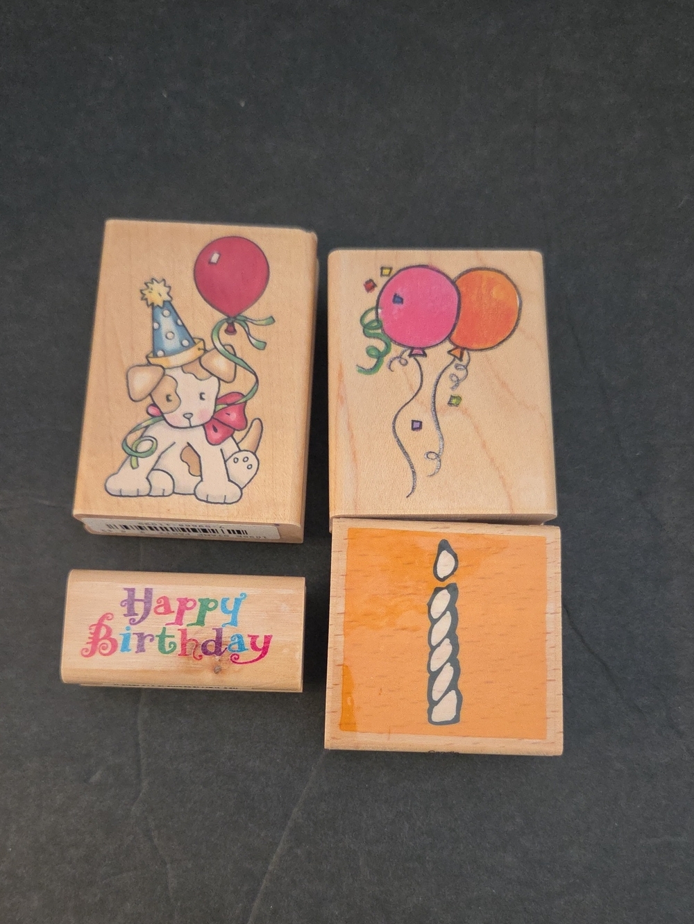 Wooden Birthday Stamp Set - 4 Stamps